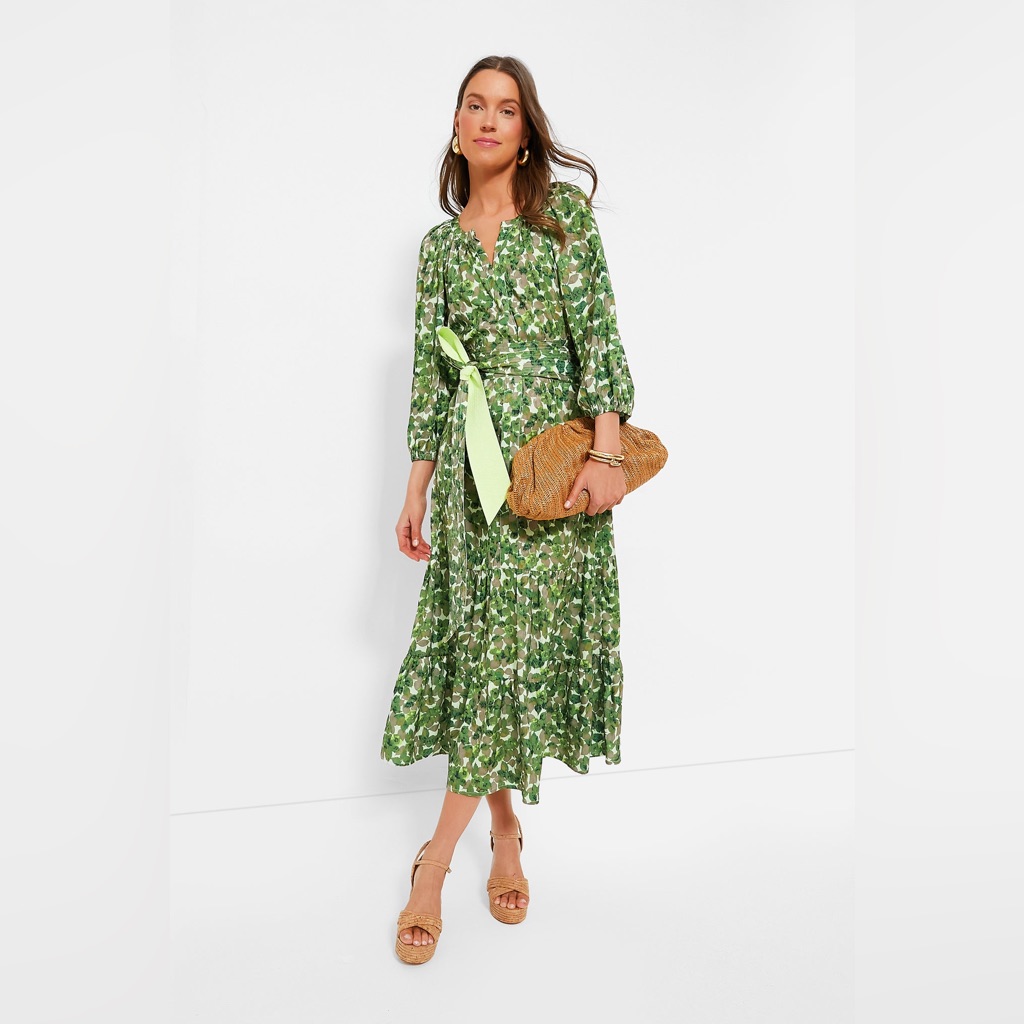 Tuckernuck Lyles Dress In Green Foliage Nwts